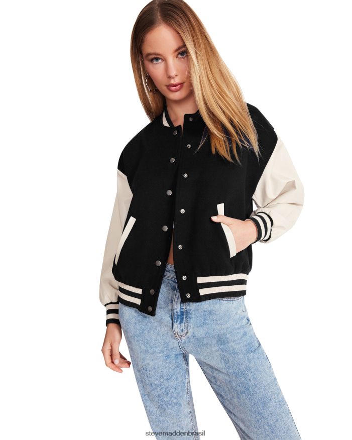 vestindo preto mulheres Steve Madden jaqueta Alexandra ZTFPZH575
