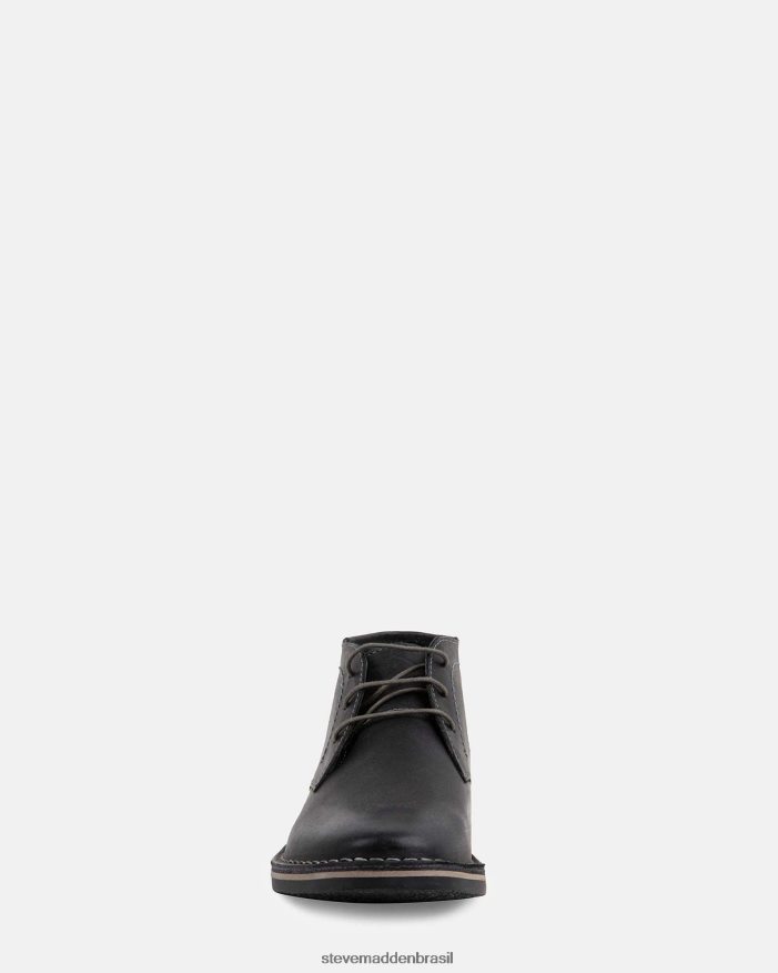 calçados couro preto homens Steve Madden ouça ZTFPZH937