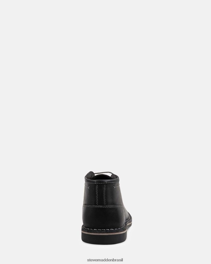 calçados couro preto homens Steve Madden ouça ZTFPZH937