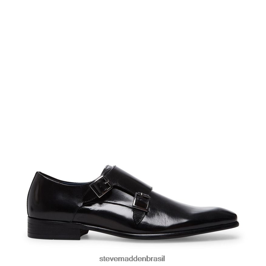 calçados couro preto homens Steve Madden Beaumont ZTFPZH1048
