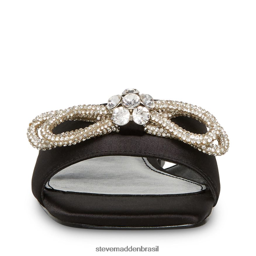 calçados cetim preto mulheres Steve Madden Veda ZTFPZH78