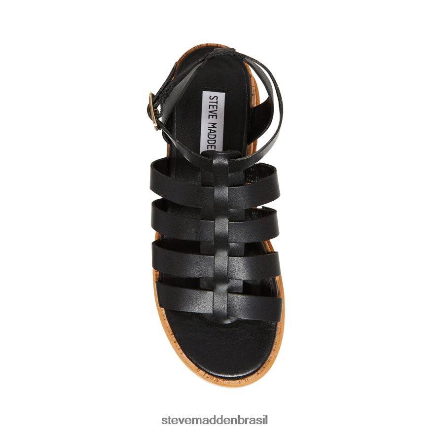 calçados couro preto mulheres Steve Madden Kaydee ZTFPZH143
