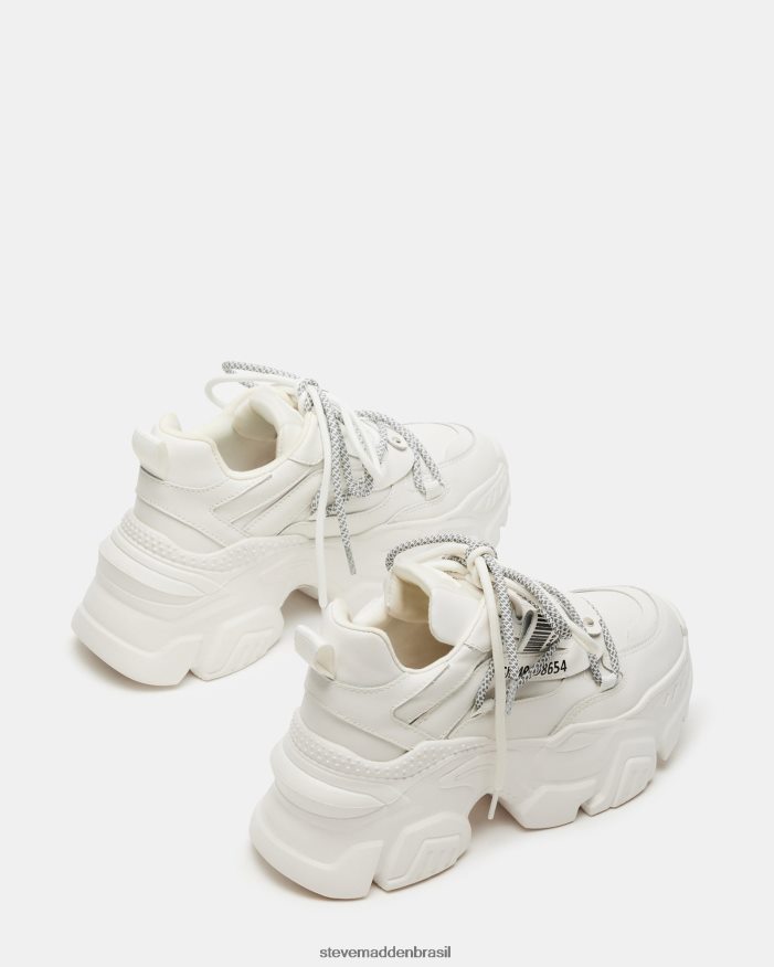 calçados couro branco mulheres Steve Madden Troy ZTFPZH236